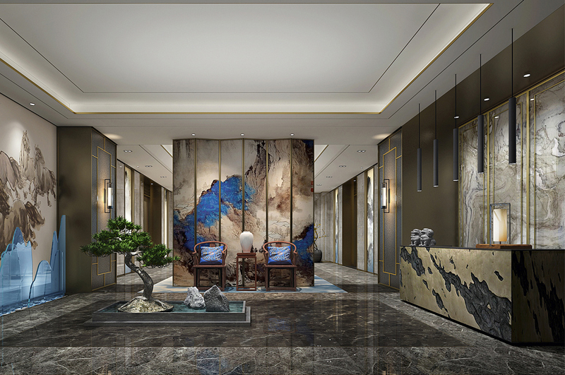 中式辦公室裝修效果圖|復古下的古典美！